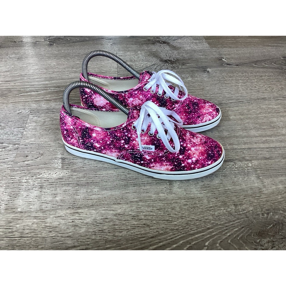 Vans Authentic Cosmic Galaxy Pink Purple Skate Shoes Womens Size 7.5 Low Top